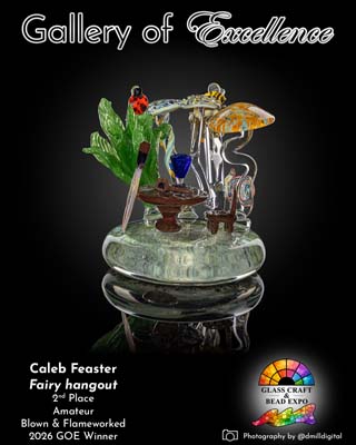 2nd Place | Amateur | Blown and Flameworked | Caleb Feaster - Fairy hangout