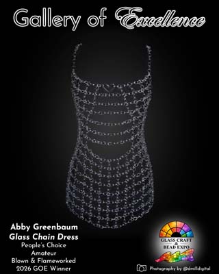 People's Choice | Amateur | Blown and Flameworked | Abby Greenbaum - Glass Chain Dress