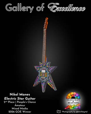 2nd Place & People's Choice | Amateur | Mixed Media | Nikol Manes - Electric Star Guitar