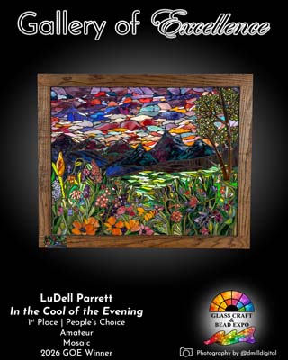 1st Place & People's Choice | Amateur | Mosaic | LuDell Parrett - In the Cool of the Evening