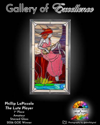 1st Place | Amateur | Stained Glass | Phillip LoPiccolo - The Lute Player