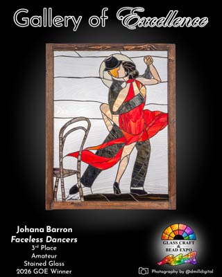 3rd Place | Amateur | Stained Glass | Johana Barron - Faceless Dancers