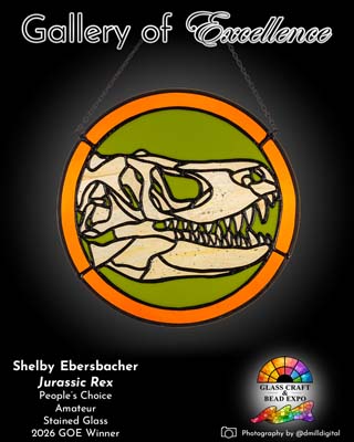 People's Choice | Amateur | Stained Glass | Shelby Ebersbacher - Jurassic Rex