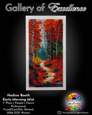 1st Place & People's Choice | Professional | Fused / Cast / Kiln Worked | Nadine Booth - Early Morning Mist 