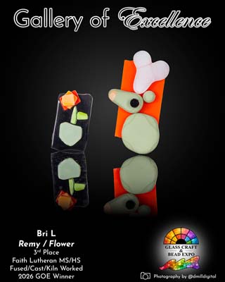 3rd Place | Faith Lutheran MS/HS | Fused / Cast / Kiln Worked | Bri L - Remy / Flower