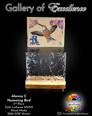2nd Place | Faith Lutheran MS/HS | Mixed Media | Alanna C - Humming Bird