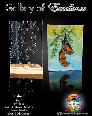 3rd Place | Faith Lutheran MS/HS | Mixed Media | Sasha E - Bat